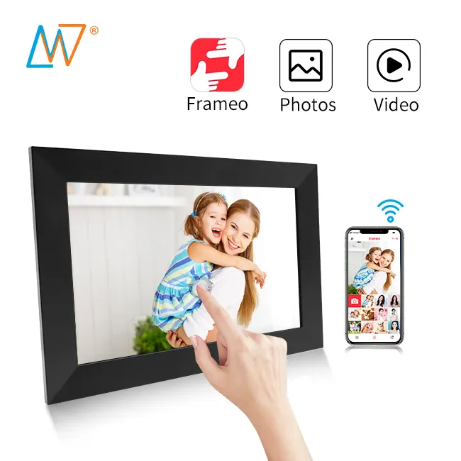 Oem lcd panel touch digitaler foto rahmen rosh wifi picasa 10 zoll ips led oem usb drahtlos