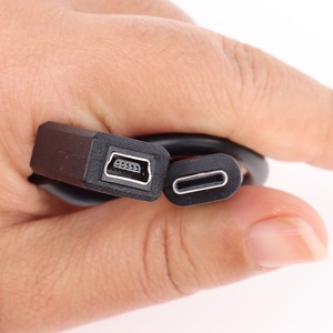 USB3.1タイプCオス-5ピンミニUSBメス充電アダプターケーブルデータ同期コードワイヤー - Product Image 5