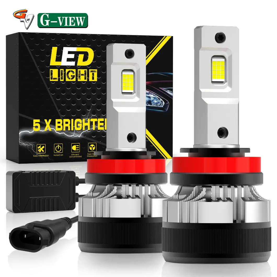 Gview G18 200W 40000LM 5500K Auto led COCHE luces LED H8 H11 H16 H9 bombillas de faros LED