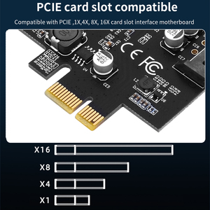 Titric PCIe 1X เป็น4พอร์ต USB 3.2 Gen1 Type C 5Gbps PCIe CARD HUB USB 3.0 PCI Express BOARD อะแดปเตอร์ตัวคูณ PCIe Splitter - Product Image 4