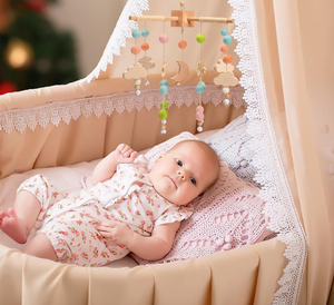 Bằng Gỗ Gió Chime Bé <span class=keywords><strong>Crib</strong></span> Với Chuông Hình Thiết Kế Cho Nhà Giữ Trẻ Trung Tâm Tường Dấu Hiệu Gỗ Thủ Công Mỹ Nghệ - Product Image 5