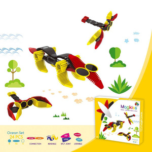 Newest Educational <strong>Critters</strong> <strong>Set</strong> Kids DIY Soft Plastic Bricks Intellect Block Toy - Product Image 4