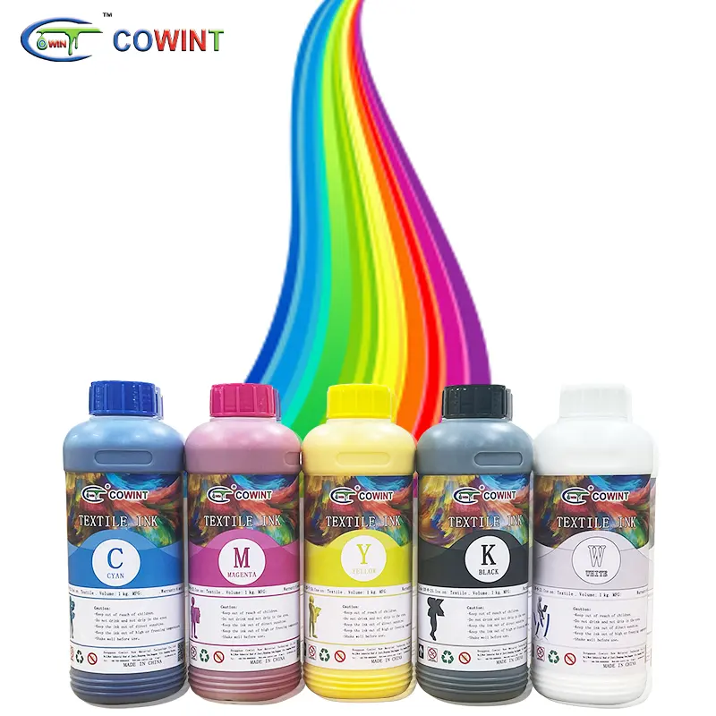 A impressora Cowint é a melhor tinta dtf uv para especificações de jato de tinta, tem gota de tinta branca laranja 250ml ou 1L nano
