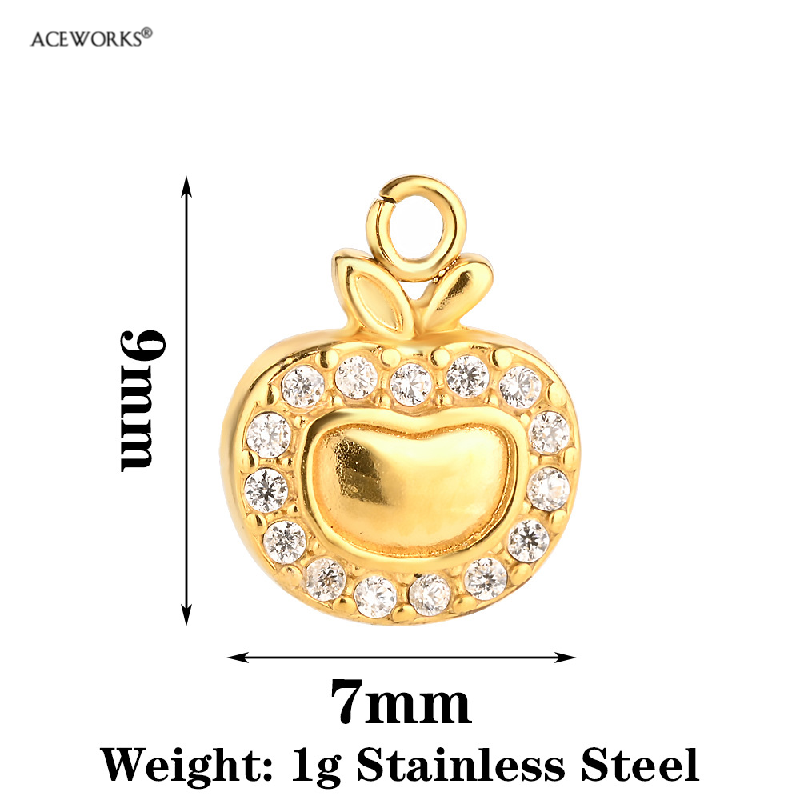 Pavé Apple Charm