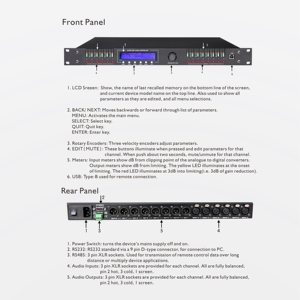 Profesional 2 entradas 4 salidas Procesador de audio digital Altavoz Procesador de alta eficiencia Procesador de audio Dsp - Product Image 4