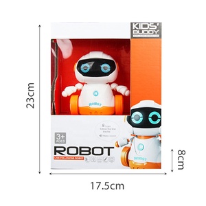Fai da te Line Follower Robot giocattolo per bambini Robot tecnologia educativa induttiva Robot giocattolo traiettoria funzione di camminata con luce a Led