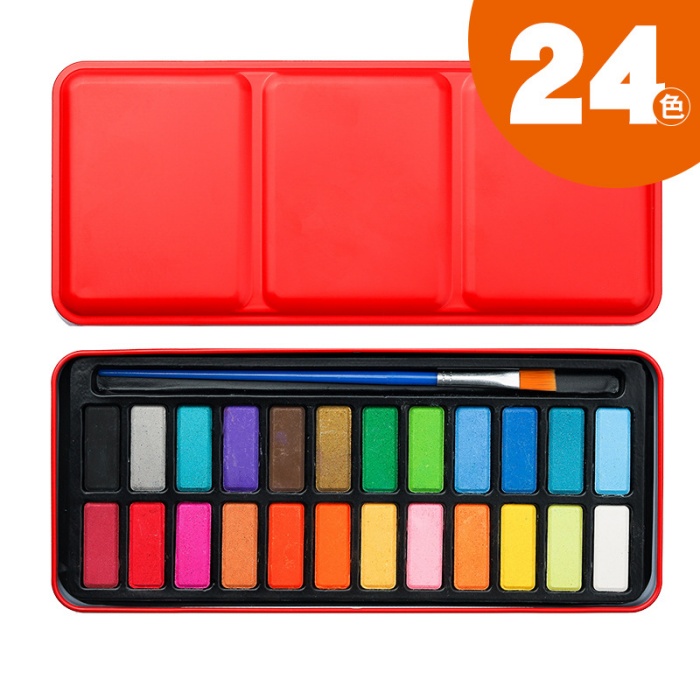 Boîte de fer rouge 24 couleurs