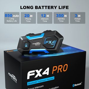 Fodsports FX4 Pro1000m intercomunicador auriculares Bluetooth intercomunicador Moto casco auriculares 4 vías Bluetooth sistema de intercomunicación inalámbrico - Product Image 4