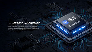 نظام صوتي لاسلكي بتصميم عتيق مع وقت تشغيل 10 ساعات، يدعم بلوتوث 5.3، راديو <span class=keywords><strong>FM</strong></span>، مدخل AUX، 3 واط، متوافق مع الكاريوكي، للكمبيوتر والهاتف المحمول - Product Image 3