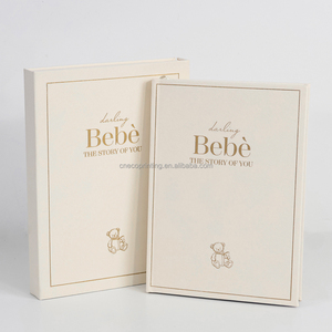 制造商定制纸质印刷婴儿纪念品第一年相册记忆书带礼品盒 - Product Image 4