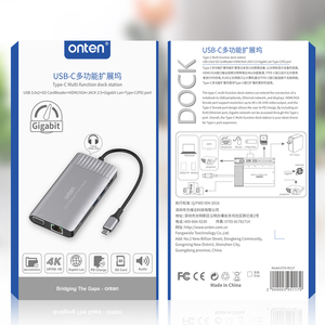 Hub 7 Port C tipi adaptörü ile Ethernet kulaklık jakı usb-c yuvası kart okuyucu - Product Image 6
