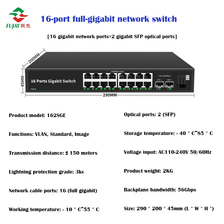 2023 vendita calda 5 8 16 Switch di rete Gigabit Desktop a 24 porte 10 Switch Ethernet 100 1000mbps