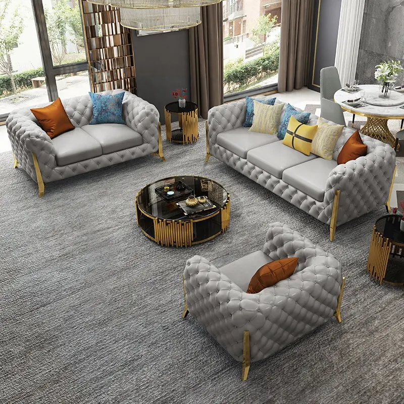 Moderno divano classico set executive di lusso in pelle divano del soggiorno set disegni