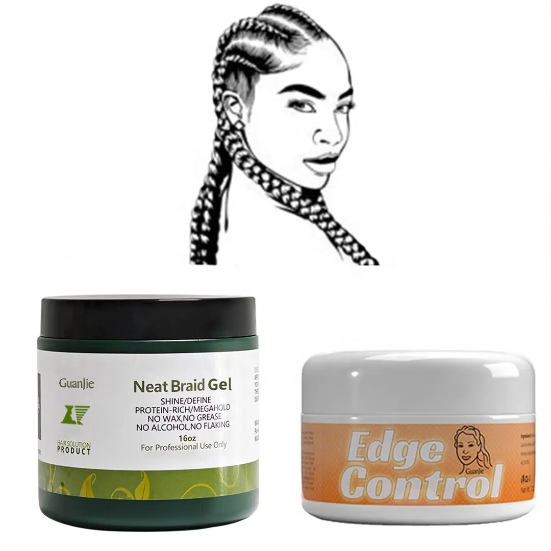 Personalizza private label 200g neat braid conditioning shining hair gel strong hold edge control Hair Wax Styling Gel