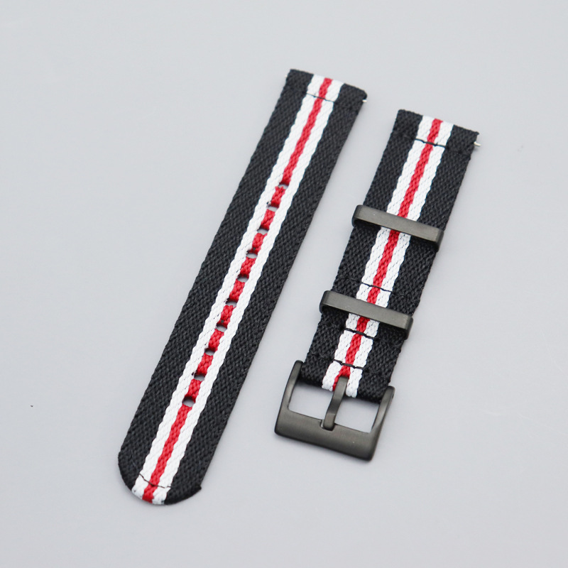 black white red-black buckle