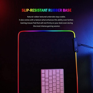 Large RGB Gaming <strong>Mouse</strong> Pad -15 Light Modes Touch <strong>Control</strong> Extended Soft <strong>Computer</strong> <strong>Keyboard</strong> Mat Non-Slip Rubber Base for Gamer - Product Image 5