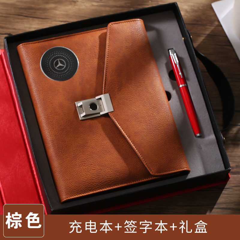 Versión superior del traje marrón (bloqueo de huellas dactilares + unidad USB