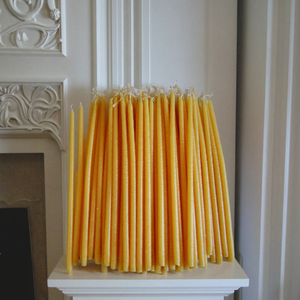 Nến sáp ong mỏng thân thiện với môi trường, màu vàng, dạng que, dùng cho nhà thờ, tự nhiên, dùng cho nhà cửa, lễ Phục Sinh, nhà thờ, đóng hộp - Product Image 1