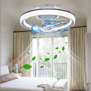 Venta al por mayor moderno RGB LED inteligente ventilador de techo con luz altavoz blanco BT luz y Control de aplicaciones para la función de música Bluetooth - Product Image 1