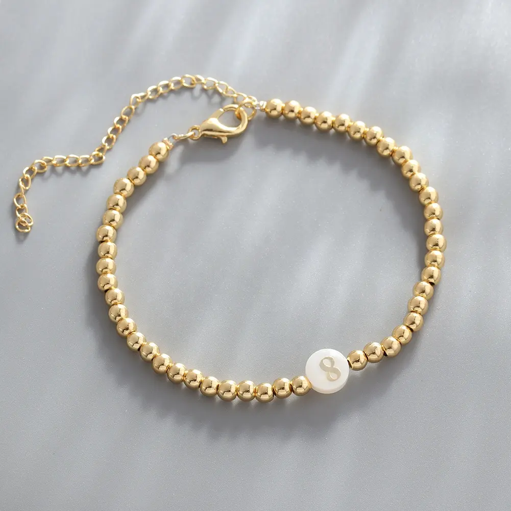Shell Bead 18K Gold Plated Bracelet Digital Starfish Turtlec Owl Love Accessories Bracelet