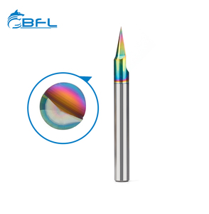 BFL Tungsten alaşım 1F gravür End Mill renk-kaplama v kanal açma ile karbür freze aracı - Product Image 2
