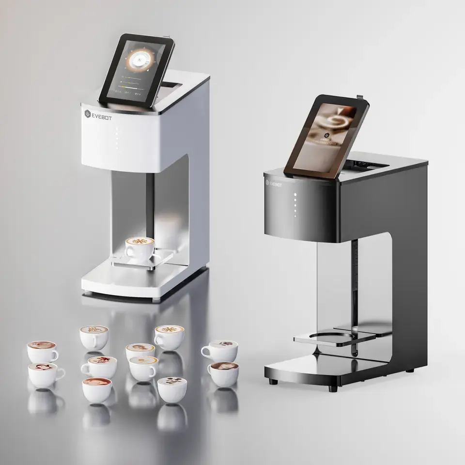 EVEBOT Mini otomatik kahve yazıcı kek kahve süt bira latte sanat gıda dükkanı baskı fotoğraf için BASKI MAKİNESİ gıda