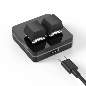 Mini teclado personalizado para copiar y pegar 2 teclas, teclado macro programable en U de intercambio en caliente mecánico