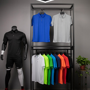 低价定制批发平纹涤纶运动高尔夫干式男式马球衫 - Product Image 3