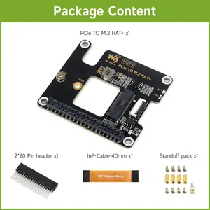 Adattatore Waveshare PCIe to M.2 per Raspberry Pi 5, supporta protocollo NVMe M.2 unità a stato solido, cappello + Standard - Product Image 6