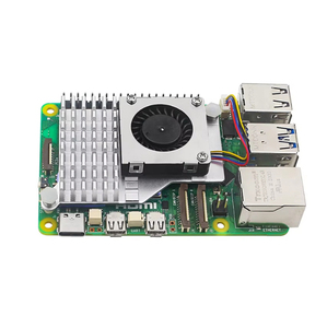 Raspberry Pi 5 enfriador activo disipador de calor de aluminio PWM ventilador ajustable de velocidad negro plata azul radiador de refrigeración para RPI 5 Pi5 - Product Image 2