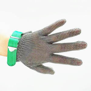 Great Price Five Finger Stainless Steel Ring Mesh Anti-Cut Steel Gloves Anticut Gloves For Tailoring And Butchers - Product Image 1