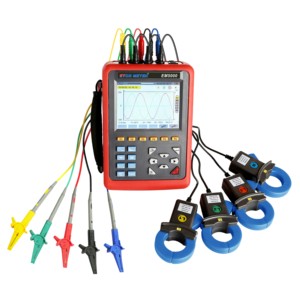 ETCR EM5000 Analizador de calidad de energía portátil 4V/4C Canales 50th Harmonic Almacenamiento de datos de 300 días para monitoreo de energía industrial - Product Image 5
