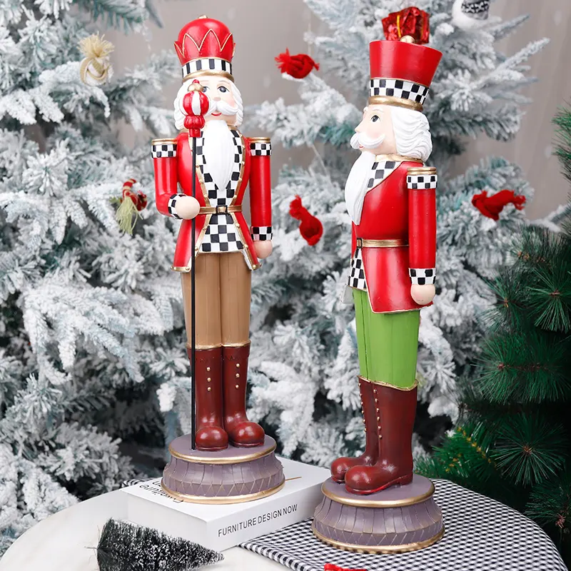 Redeco gran oferta SERIE DE Navidad Cascanueces ornamento resina Cascanueces para Navidad manualidades regalos decoración del hogar