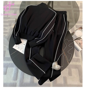 Loveda Bán Buôn Hot-Bán Phụ Nữ Của Top Và Dưới Thiết Lập Thời Trang Cộng Với Kích Thước Giản Dị Bộ Phụ Nữ Cổ Điển Của Thể Thao Bộ - Product Image 4