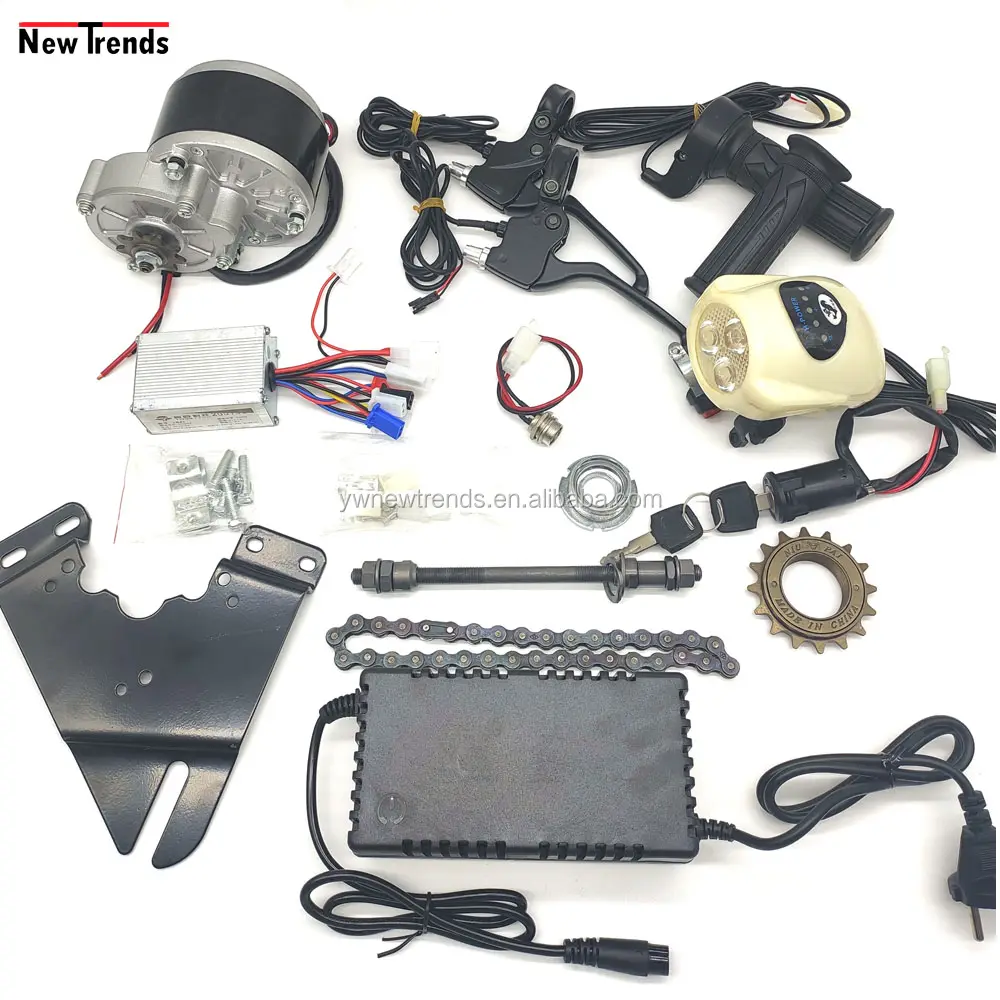 MY1016Z2 24V 250W Geborsteld Drive Motor Met Controller Set Fiets Conversie Kit Voor Elektrische Scooter Fiets Ebike Mini driewieler