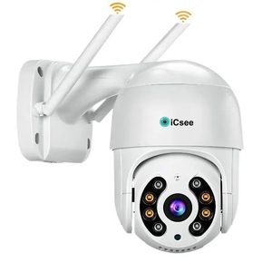 Fabrika toptan 3MP güvenlik kamera ICSee AI insan algılama gece görüş iki yönlü interkom Wifi kameralar açık su geçirmez kam - Product Image 1