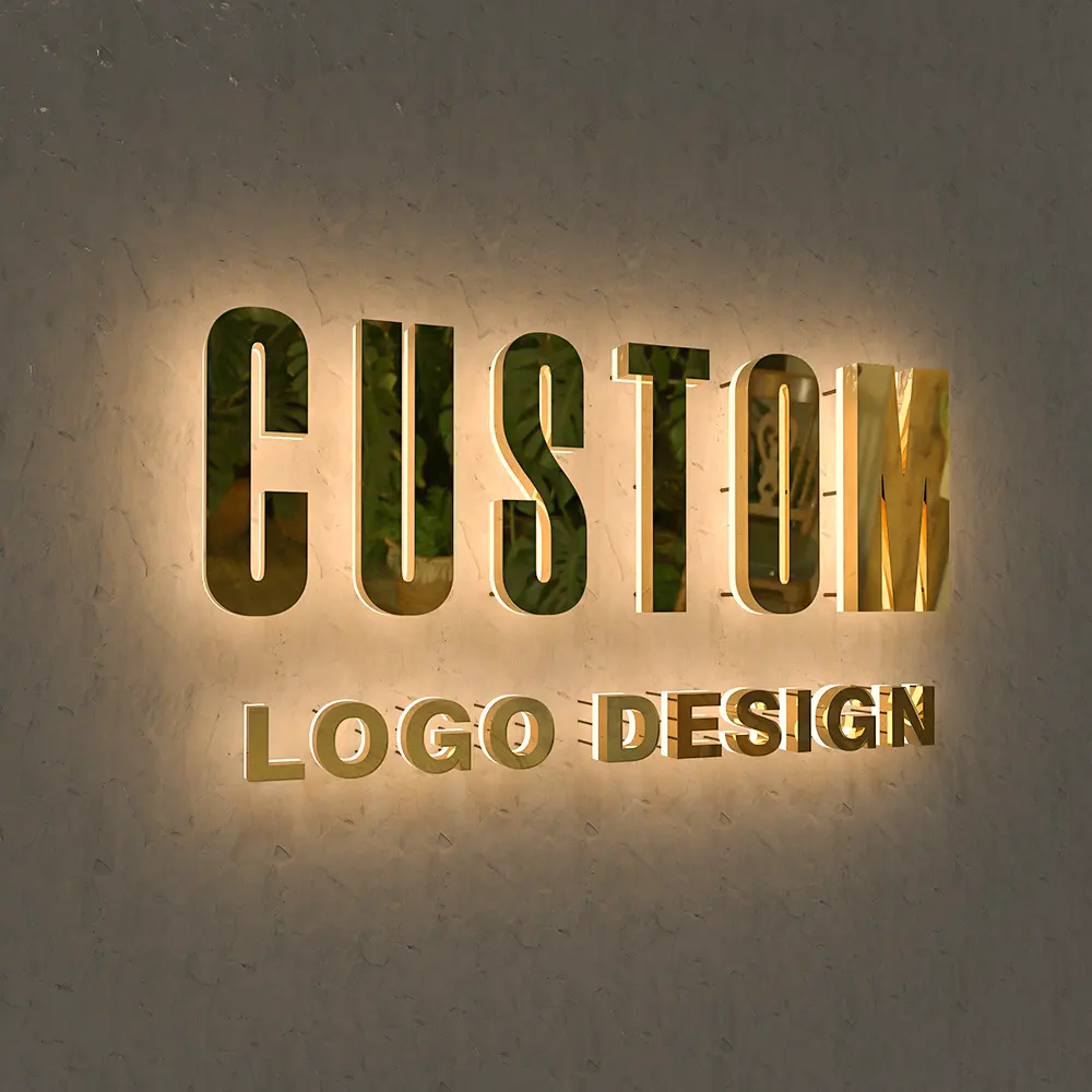 custom led backlit letters stainless steel letter sign 3d led sign aluminum sign for shop