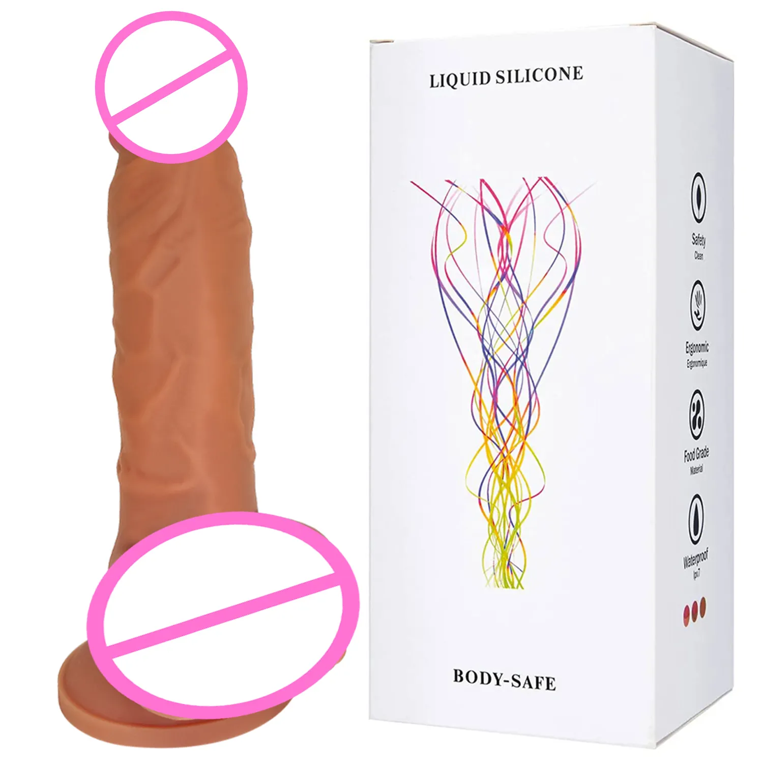 Consoladores líquidos de silicona al por mayor realistas con prepucio movible consoladores de pene de piel de 7,87 pulgadas juguetes sexuales para mujeres