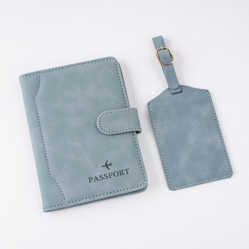 Supporto blu chiaro + tag