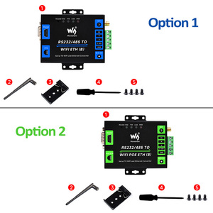 Server seriale di grado industriale RS232/485 a WiFi ed Ethernet, Gateway Modbus, Gateway MQTT, custodia in metallo - Product Image 2