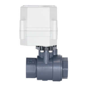 1/2 ''DN15 Электрический модулирующий шаровой клапан UPVC 9-24VDC аналоговый сигнал управления 4-20mA 0-5V 0-10V - Product Image 1