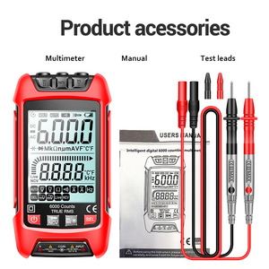 Mini multímetro Digital inteligente portátil con sonda de prueba cables AC/DC voltaje corriente resistencia capacitancia multímetro probador - Product Image 5