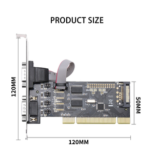 Customized 2-Port RS232 Serial Port Expansion <strong>PCI</strong> Dual 9-Pin COM Card Multi Serial Port Expansion Card for Computer Made Copper - Product Image 5