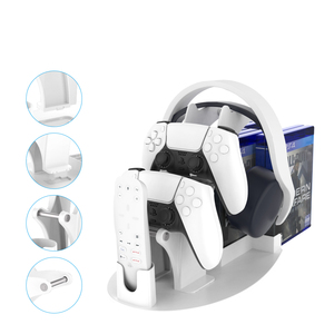 Evrensel denetleyici PS5 için tutucu standı/PS4/Xbox/anahtarı Pro kulaklıklar uzaktan kumanda ve denetleyici tutucu diskler depolama raf - Product Image 4