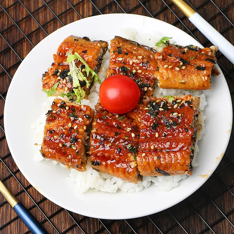 Grosir Potongan Belut Beku Rendah Lemak Filet Potong Bbq Jepang Keong Eel Panggang Beku dengan Peralatan Masak Dapur