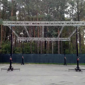 Supporto Portatile da Esterno Pieghevole da 6M in Acciaio/Ferro, Truss Modulare Verticale con Manovella e Stabilizzatori per Diffusore <span class=keywords><strong>Line</strong></span> <span class=keywords><strong>Array</strong></span>, Capacità di Carico 250 kg - Product Image 6