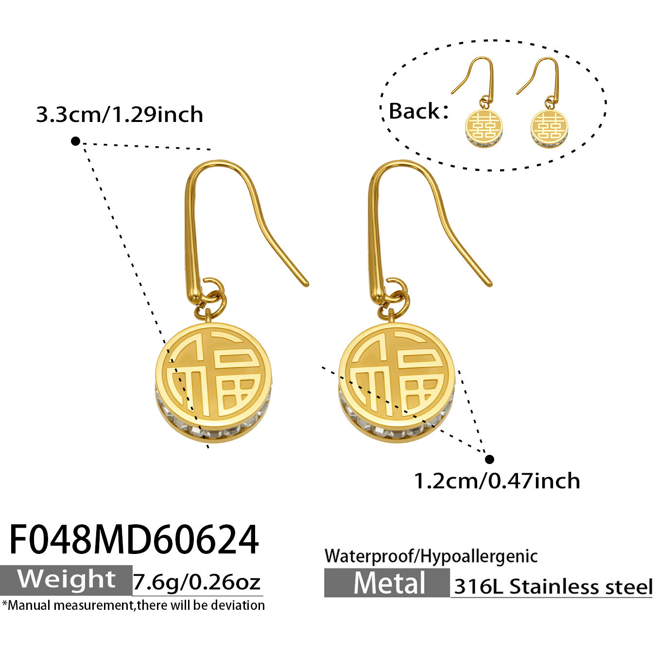 pendientes de oro