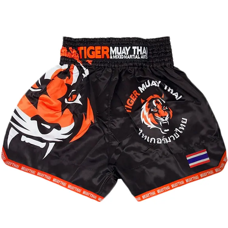 MMA Tiger Thai-pantalones cortos deportivos para hombre, ropa de entrenamiento, lucha libre, Boxeo