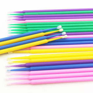 Renkli tek kullanımlık tıbbi aracı plastik saplı kirpik uzantıları temizleme aplikatör pamuklu çubuk - Product Image 3