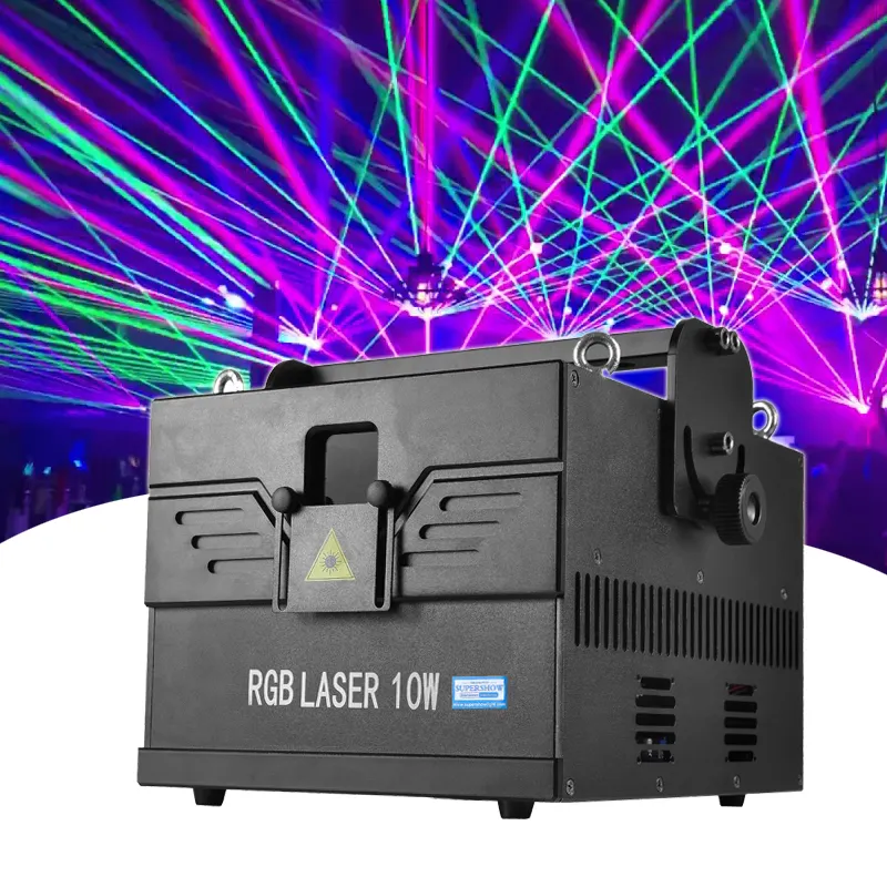ILDA RGB Animation 10w RGB Laser effekt Bühnenshow Licht für DJ Club Disco Hochzeit Nachtclub